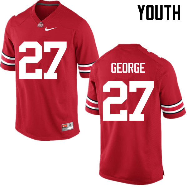 Youth Ohio State Buckeyes #27 Eddie George Red Game College Stitched Football Jersey 23PN047EW